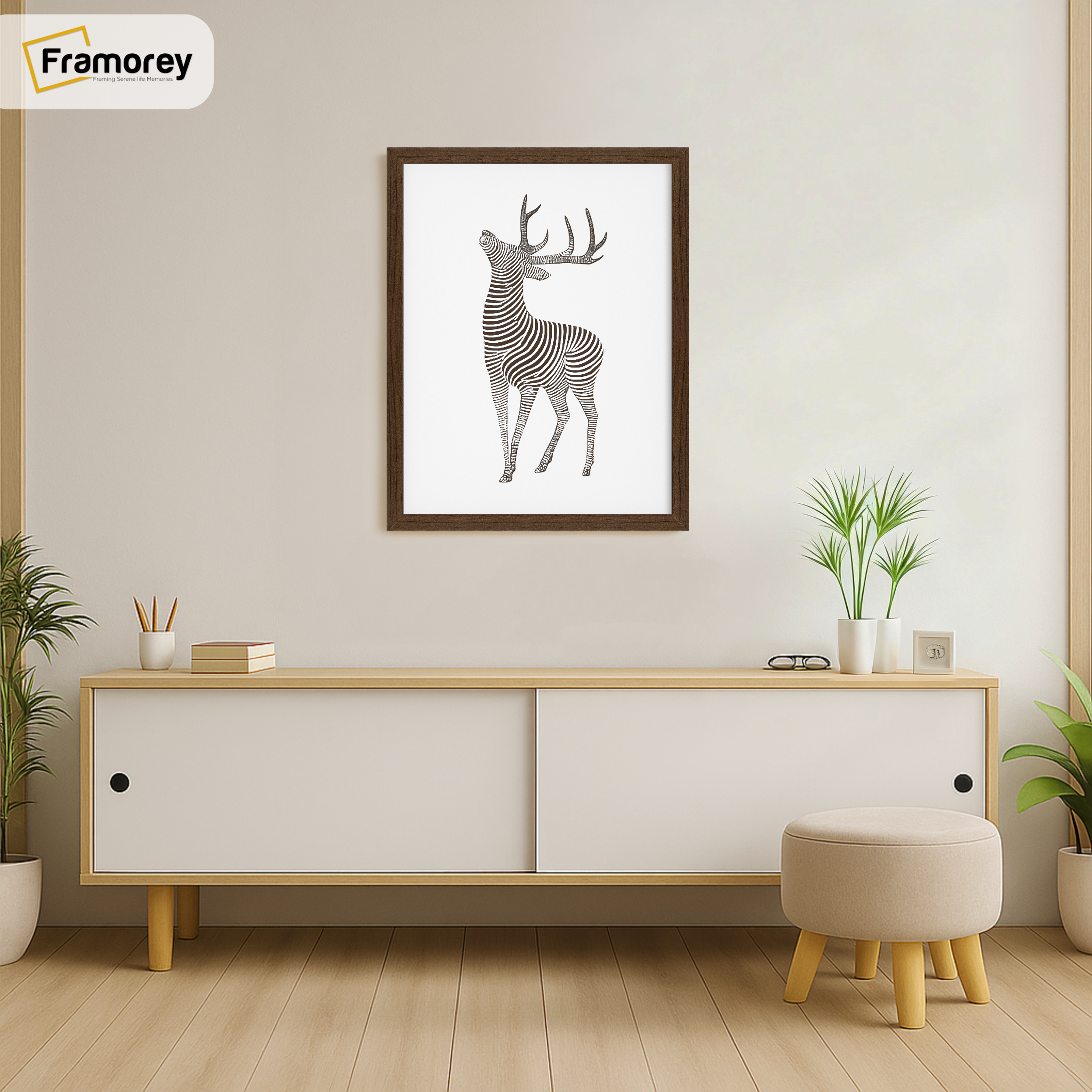 Thin Matt Walnut Picture Frame Wall Decor Frame