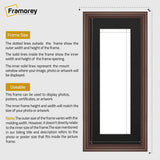 Antique Style Panoramic Mahogany Picture Frame Wall Art Frame With Black Mount
