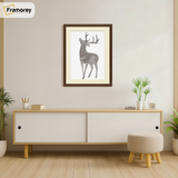 Thin Style Walnut Picture Frame With Ivory Mount