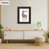Thin Style Walnut Picture Frame With Black Mount