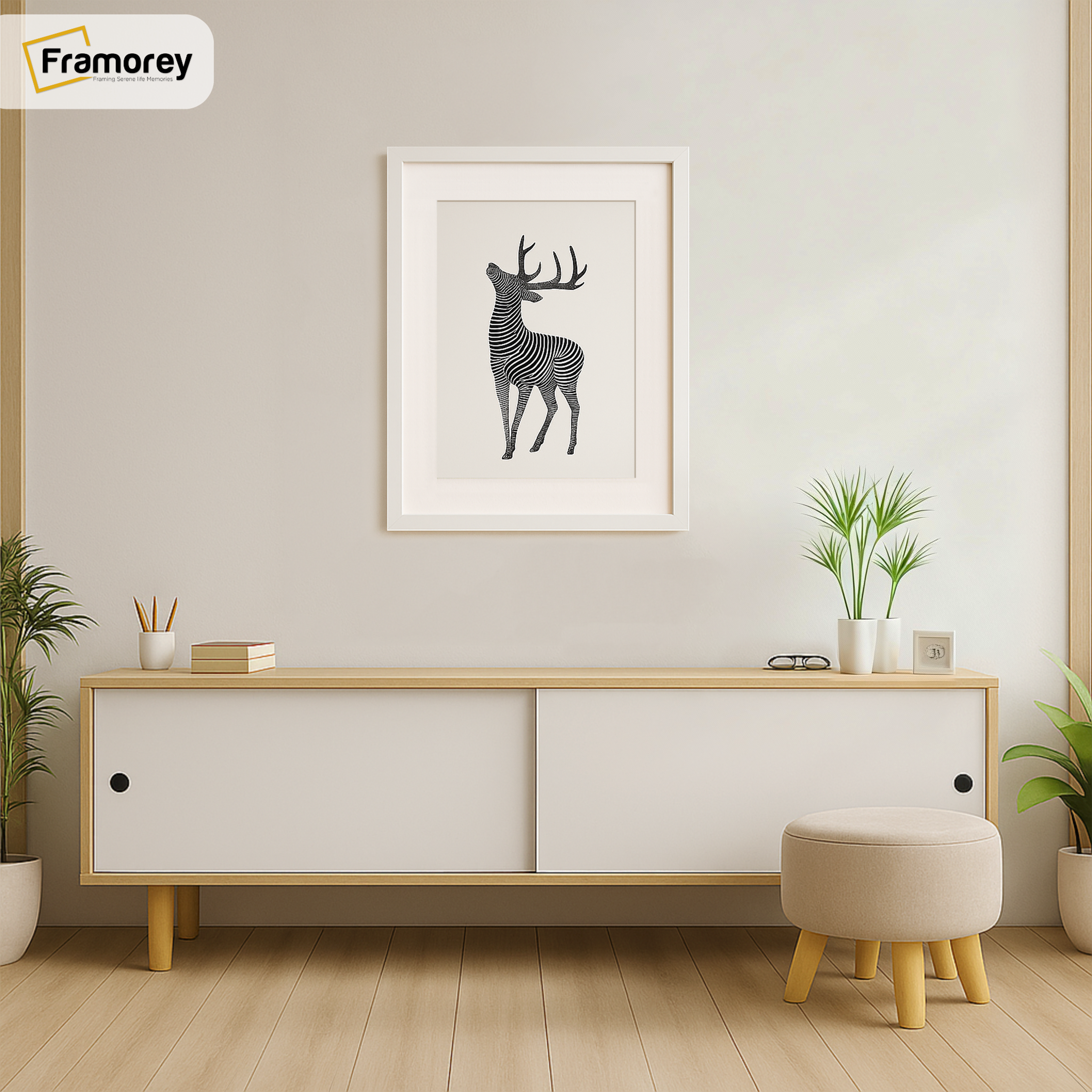 White Thin Matt Photo Frames With White Mount