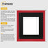 Antique Style Square Size Red Picture Frame with Black Mount