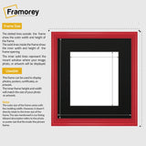 Antique Style Square Size Red Picture Frame with Black Mount