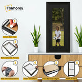 Flat Panoramic Black Picture Frame Wall Art Frame With Black Mount