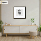 Square Black Picture Frames with Thin Matt White Mount