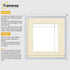 Square Size Thin Matt Light Grey Picture Frames With Ivory Mount