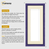 Antique Style Panoramic Purple Wall Art Photo Frame With Ivory Mount