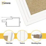 Step Style Square Size White Picture Frame Wall Art Poster Frame