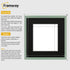 Square Size Thin Matt Green Picture Frames With Black Mount