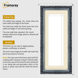 Panorama Style Silver Photo Frame Dahlia Style Wall Art Hanging Frame With Ivory Mount