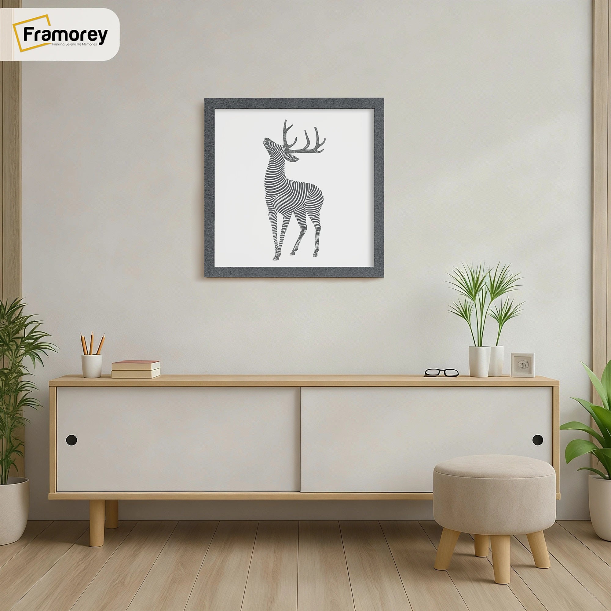 Square Size Dark Grey Thin Matt Picture Frame Poster Frames