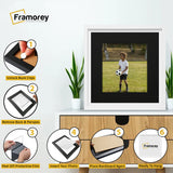 Square Size White Oslo Photo Frames Wall Art Frames With Black Mount