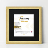 Square Picture Frame Gold Glitter Sparkle Photo Frames With Black Mount