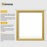 Antique Style Square Size Gold Picture Frame Wall Art Photo Frame