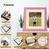 Square Size Pink Picture Frame With Ivory Mount