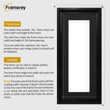 Panorama Style Black Oslo Picture Frames With Black Mount