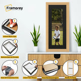 Panoramic Step Style Oak Photo Frame With Black Mount