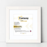 Square Size White Picture Frame With White Mount