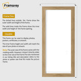 Flat Panoramic Oak Picture Photo Frame Wall Art Poster Frame