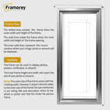 Panorama Style Silver Oslo Picture Frames With White Mount