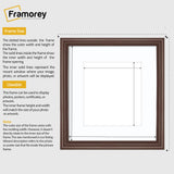 Antique Style Square Mahogany Picture Frame Photo Frame With White Mount