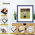 Square Size Thin Matt Purple Picture Frames With White Mount