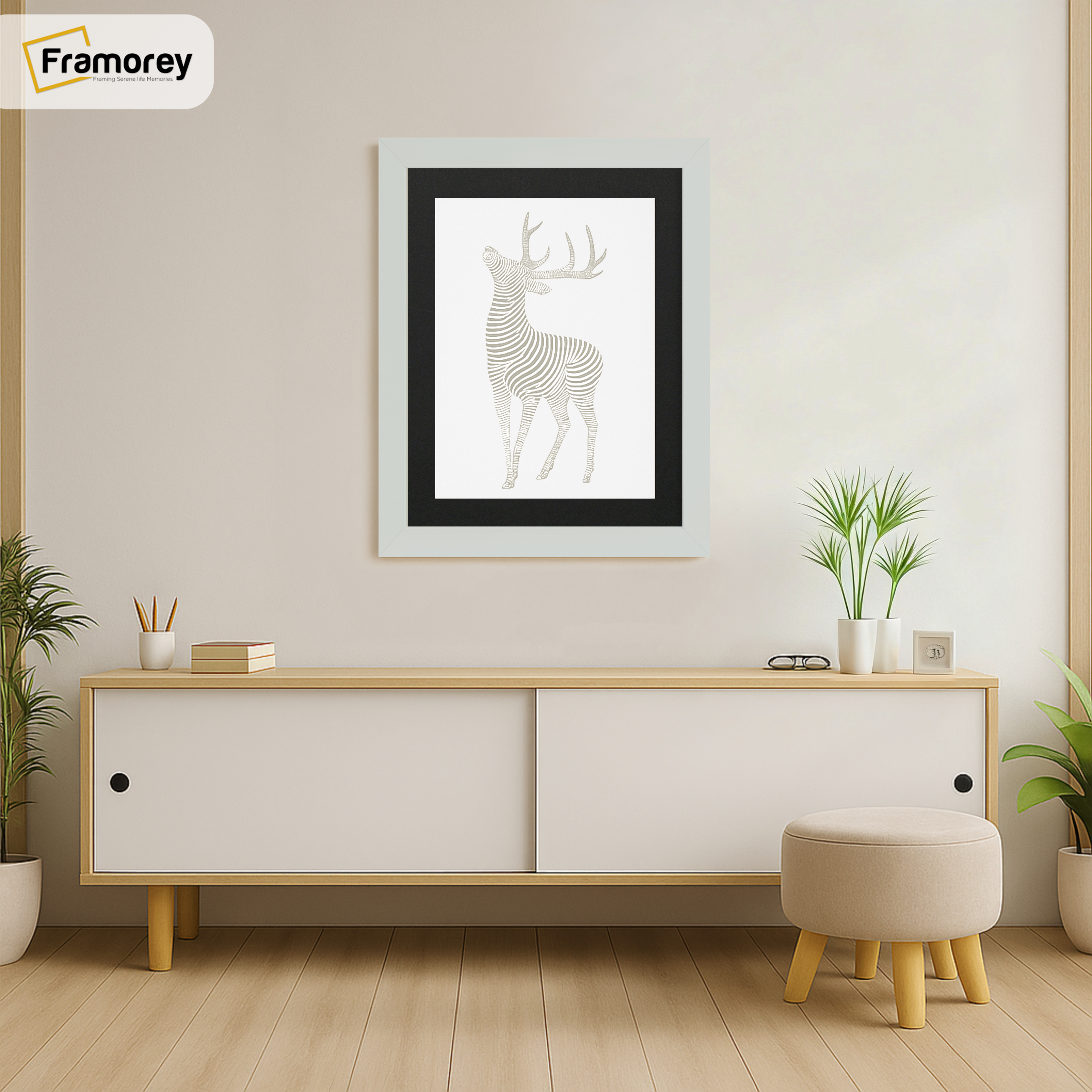 Silver Picture Frame with Black Mount