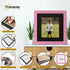 Square Size Pink Picture Frame With Black Mount
