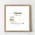 Square Size Thin Matt Oak Picture Frames With White Mount