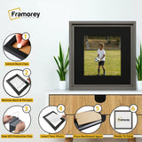 Square Size Grey Oslo Photo Frames Wall Art Frames With Black Mount
