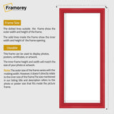 Antique Style Panoramic  Size Red Picture Frame Wall Art Photo Frame