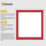 Antique Style Square Size Red Picture Frame Wall Art Photo Frame