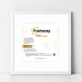 Square Size Thin Matt White Photo Frames With White Mount