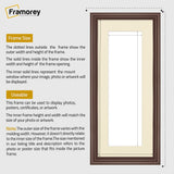 Antique Style Panoramic Mahogany Wall Art Photo Frame With Ivory Mount