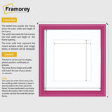 Antique Style Square Size Pink Picture Frame with White Mount