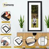 Panoramic Size Glitter Sparkle Black Photo Frames With White Mount