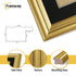 Antique Style Panoramic Gold Picture Frame Wall Art Frame With Black Mount