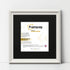 Square Size White Shabby Picture Frame With Black Mount