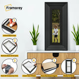 Panoramic Size Black Wooden Picture Frame Big Step With Black Mount