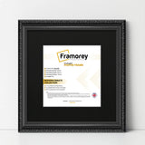 Square Size Black Shabby Picture Frame With Black Mount