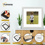 Square Picture Frame White Glitter Sparkle Photo Frames With White Mount