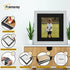 Square Size Silver Picture Frame With Black Mount