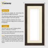 Panorama Style Walnut Oslo Picture Frames With Ivory Mount