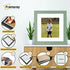 Square Size Green Picture Frame With White Mount