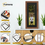 Panoramic Step Style Walnut Photo Frame With Black Mount