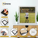 Square Size Picture Frame White Glitter Sparkle Photo Frames