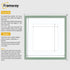 Square Size Thin Matt Green Picture Frames With White Mount