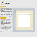 Square Size Light Grey Picture Frame With Ivory Mount