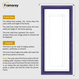 Antique Style Panoramic Size Purple Picture Frame with White Mount