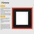 Square Size Red Thin Matt Picture Frames With Black Mount